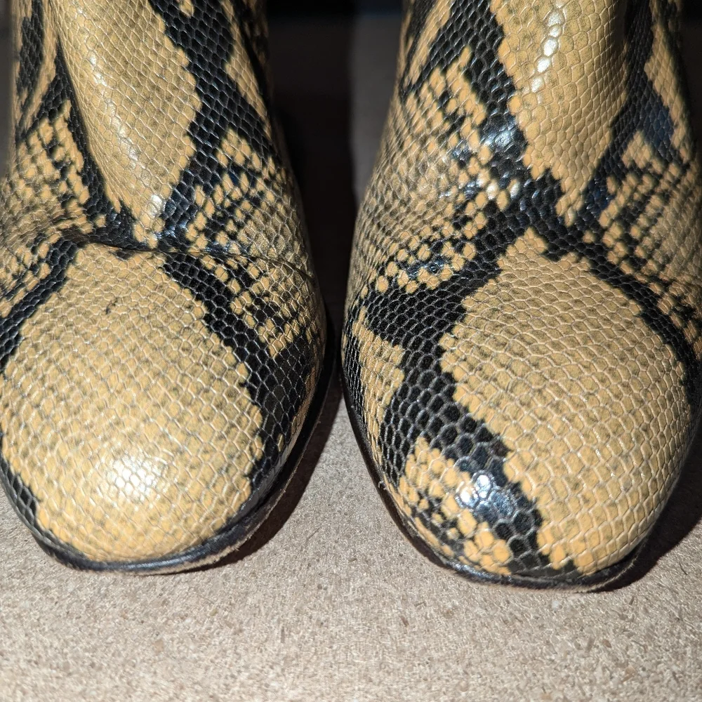 Jimmy Choo - Blanka 85 leather ankle boots in Dijon snake print size 37 (US 7)